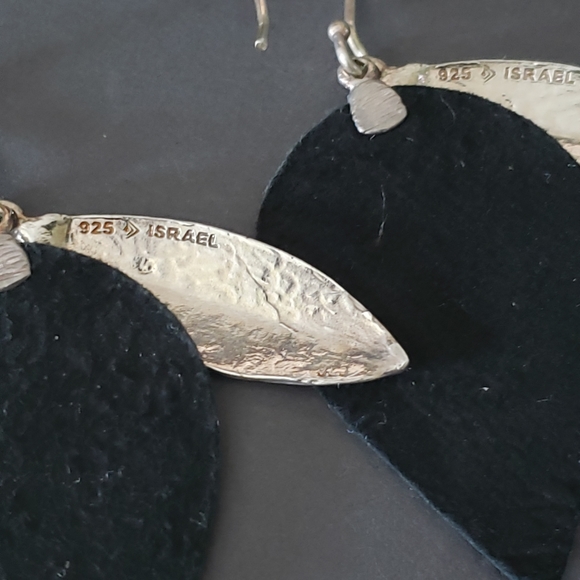 Silpada Set Layered Leaf Leather & Silver Necklace N3224 with Earrings W3274 - Picture 9 of 9